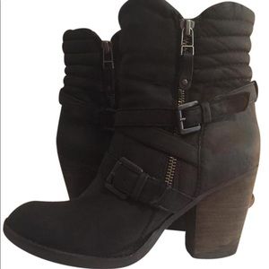 Steve Madden Raleigh Black Leather Boots